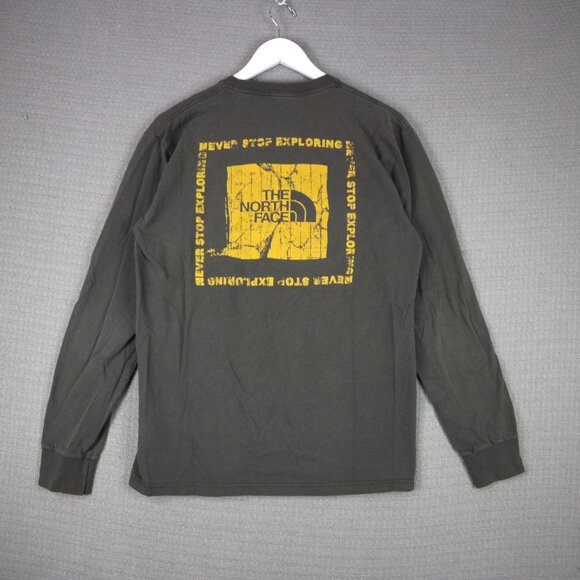 The North Face Distressed Graphic Longsleeve Shirt Mens Small - Picture 1 of 5